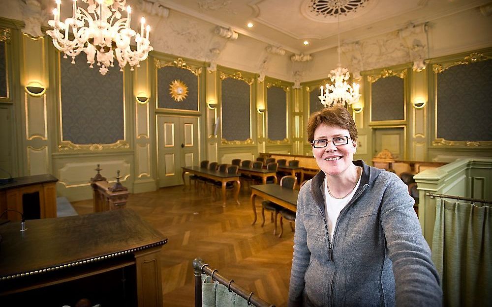 Kerkhistorica prof. dr. Mirjam de Baar is sinds kort (ook) hoogleraar cultuurgeschiedenis van het christendom in de vroegmoderne tijd aan de Rijksuniversiteit Groningen. Foto RD, Henk Visscher