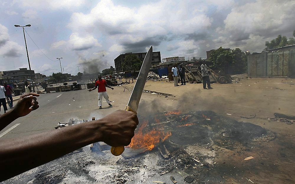 Demonstraties in Abidjan. Foto EPA