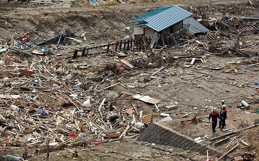 Japan overweegt om woongebieden die door de aardbeving en tsunami zijn vernield niet meer op te bouwen. Foto EPA