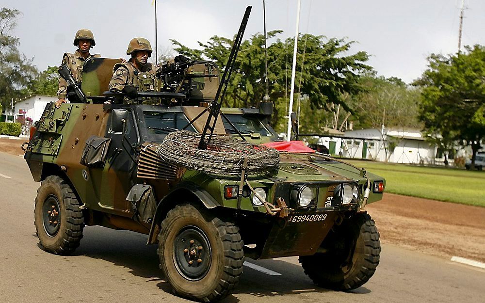 Franse militairen in Abidjan. Foto EPA