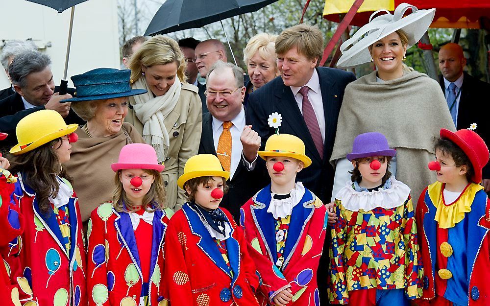 Royals op bezoek bij het kindercircus. Foto ANP