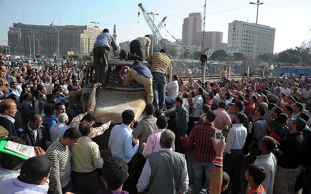 Protest dinsdag op het Tahrirplein. Foto EPA