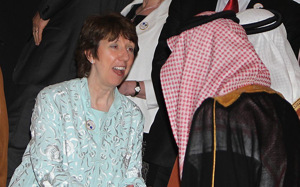 EU-buitenlandchef Catherine Ashton had in april „een heel fijn bezoek” aan Riyad. Foto EPA