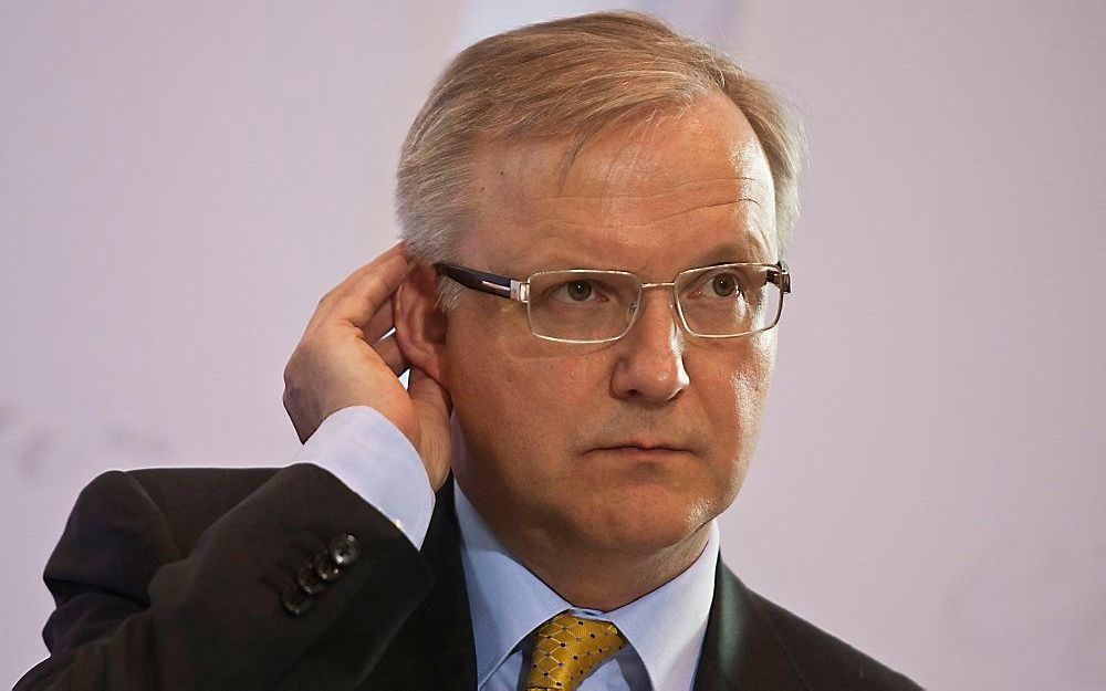 Eurocommissaris Olli Rehn (Monetair Beleid). Foto EPA