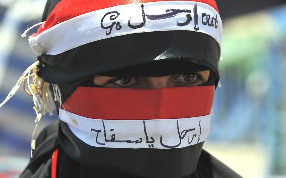 Demonstrante in Sanaa, Jemen. Foto EPA