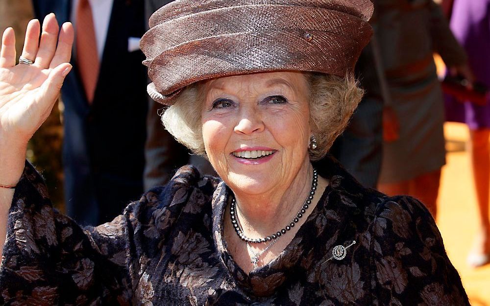 De koningin tijdens Koninginnedag in Limburg. Foto ANP