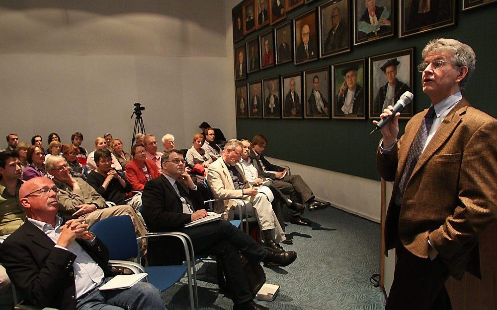 Jenkins spreekt in Nijmegen. Foto ANP