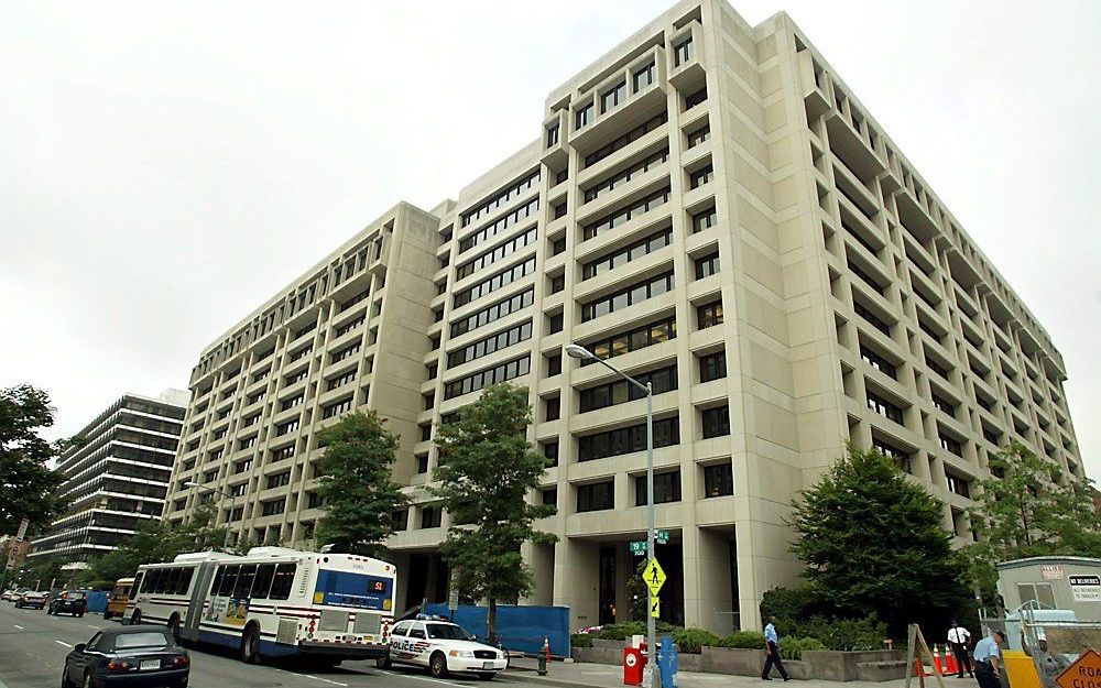 Het hoofdgebouw van het IM in Washington. beeld EPA