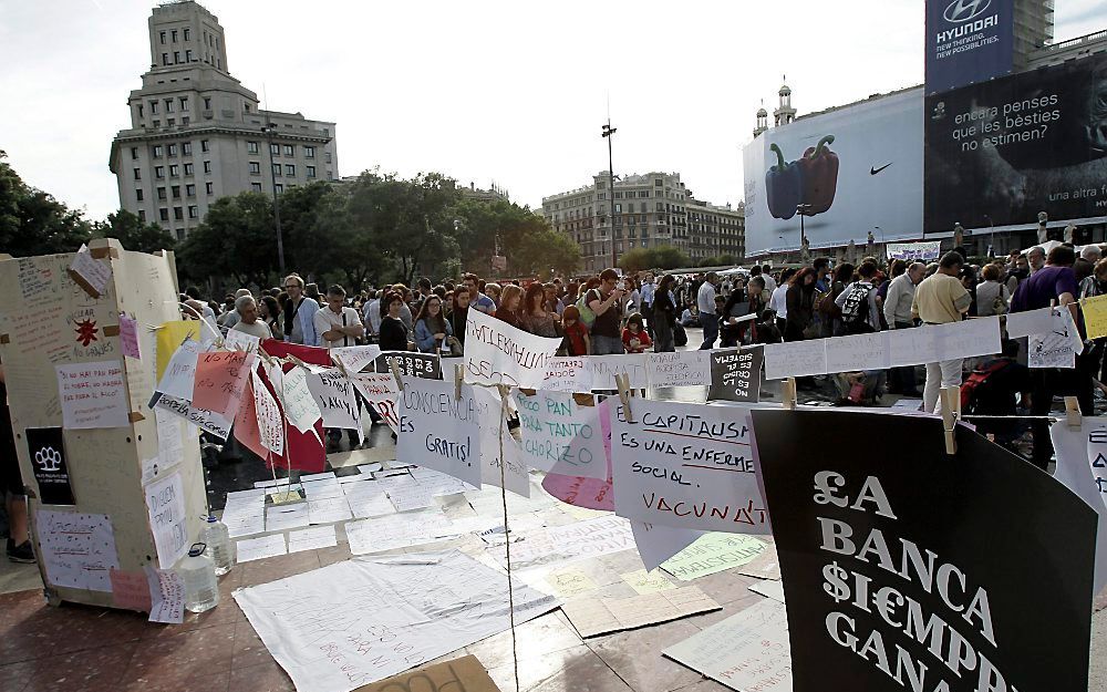 Protest in Barcelona. Foto EPA