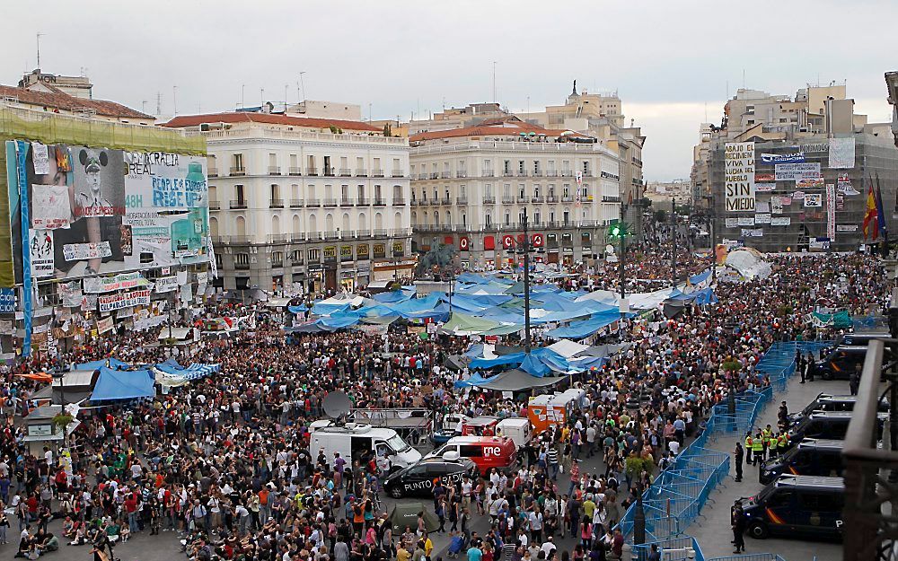 Demonstranten in Madrid. Foto EPA