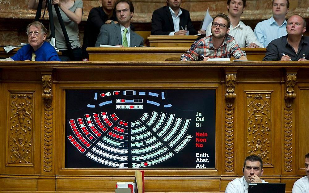 Woensdag stemde een grote meerderheid in het Zwitserse parlement voor stopzetting van de bouw en vervanging van kerncentrales. Foto EPA