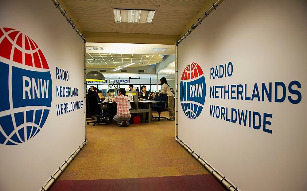 Medewerkers van Radio Nederland Wereldomroep (RNW) hebben deze week een wereldwijde petitie in omloop gebracht in verband met de bezuinigingen.  Foto ANP