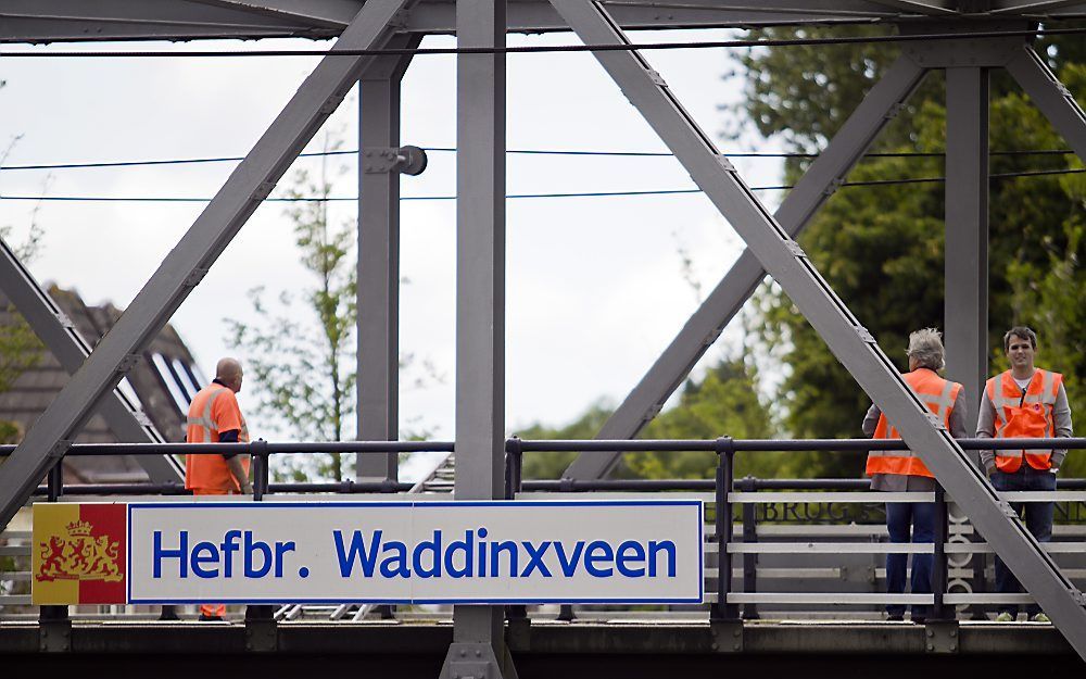 De hefbrug bij Waddinxveen. Foto ANP