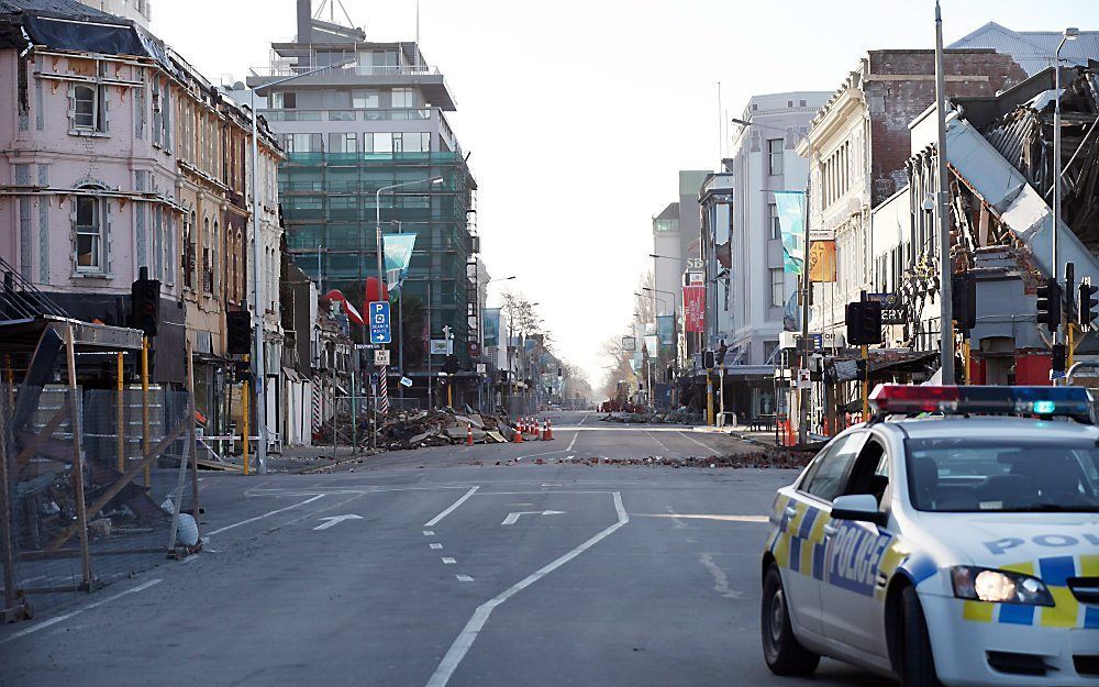 Aardbeving treft Christchurch. Foto EPA