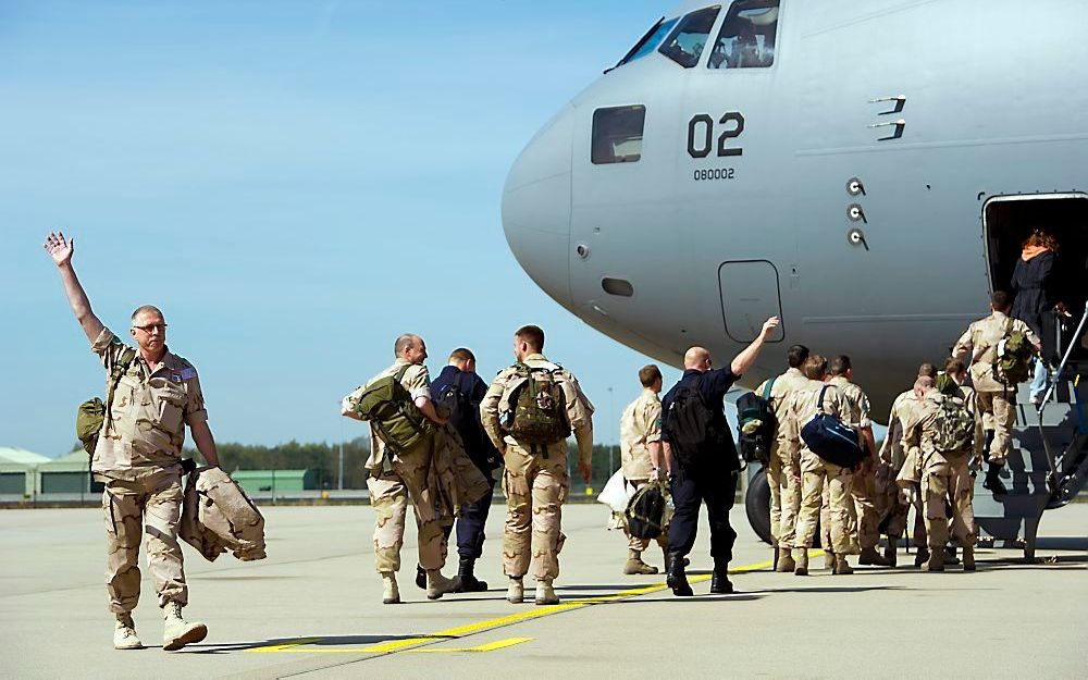 Zeventig kwartiermakers vertrokken in april naar Kunduz. Foto ANP