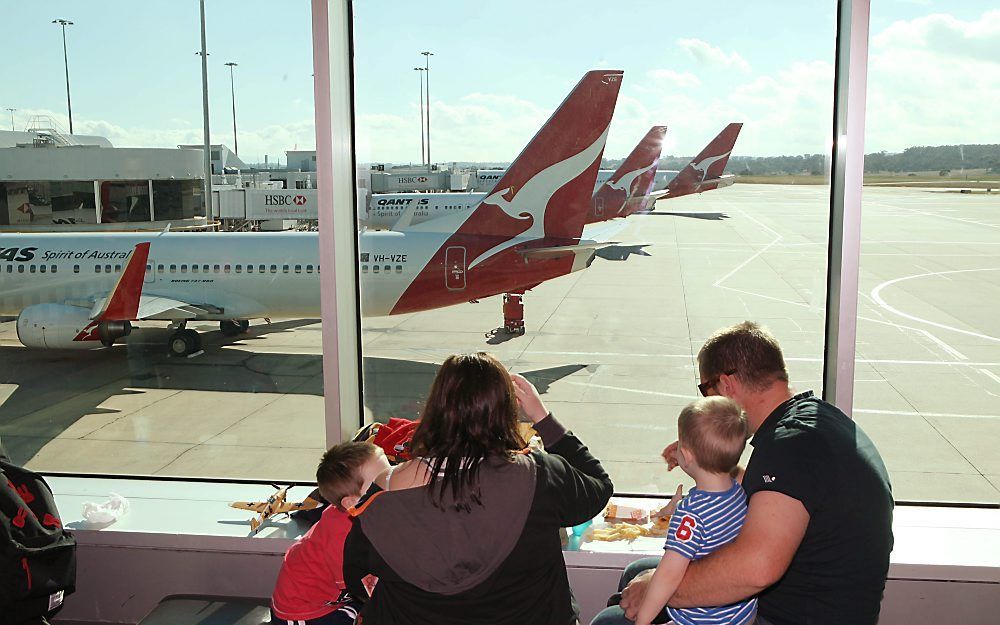 Australische vliegtuigen blijven aan de grond vanwege aswolk. Foto EPA