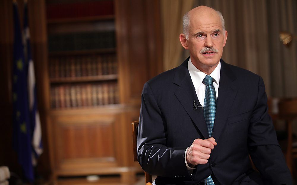 Griekse premier Papandreou. Foto EPA