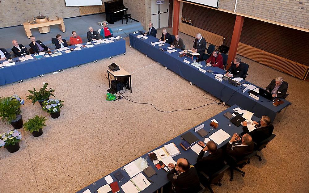 De generale synode van de Gereformeerde Kerken vrijgemaakt kwam vrijdag voorlopig voor het laatst bijeen in de Petrakerk in Harderwijk. Foto RD, André Dorst