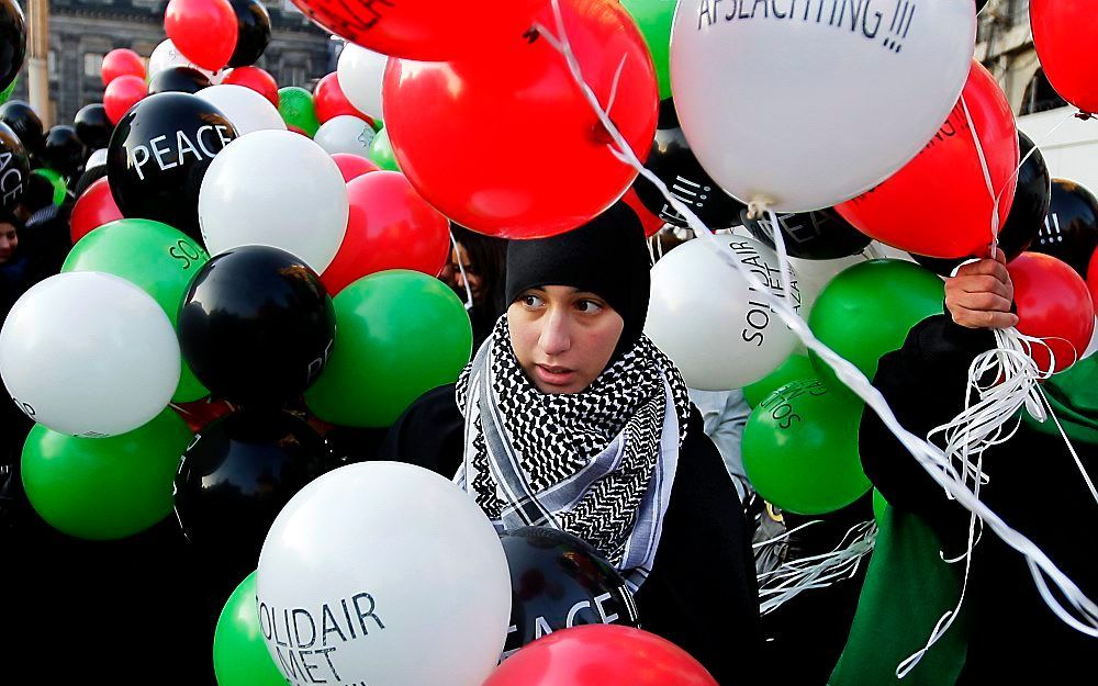 Palestijnse demonstrante. Foto ANP