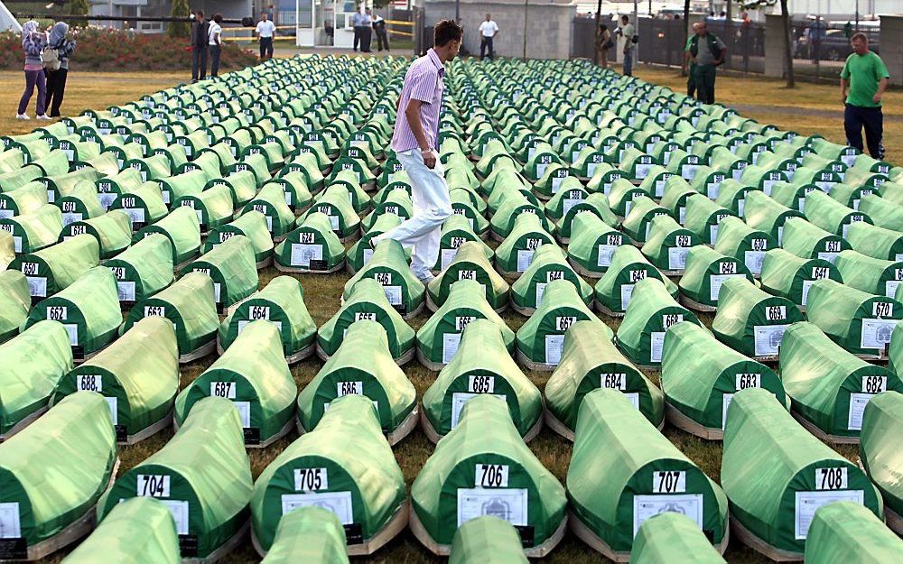 Lichamen slachtoffers Srebrenica. Foto EPA