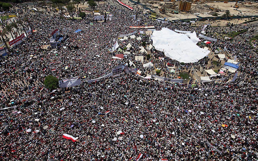 Tahrirplein in Caïro, 8 juli 2011. Foto EPA