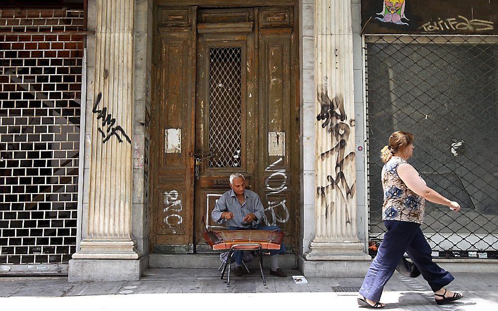 Gesloten winkels in Athene. Foto EPA