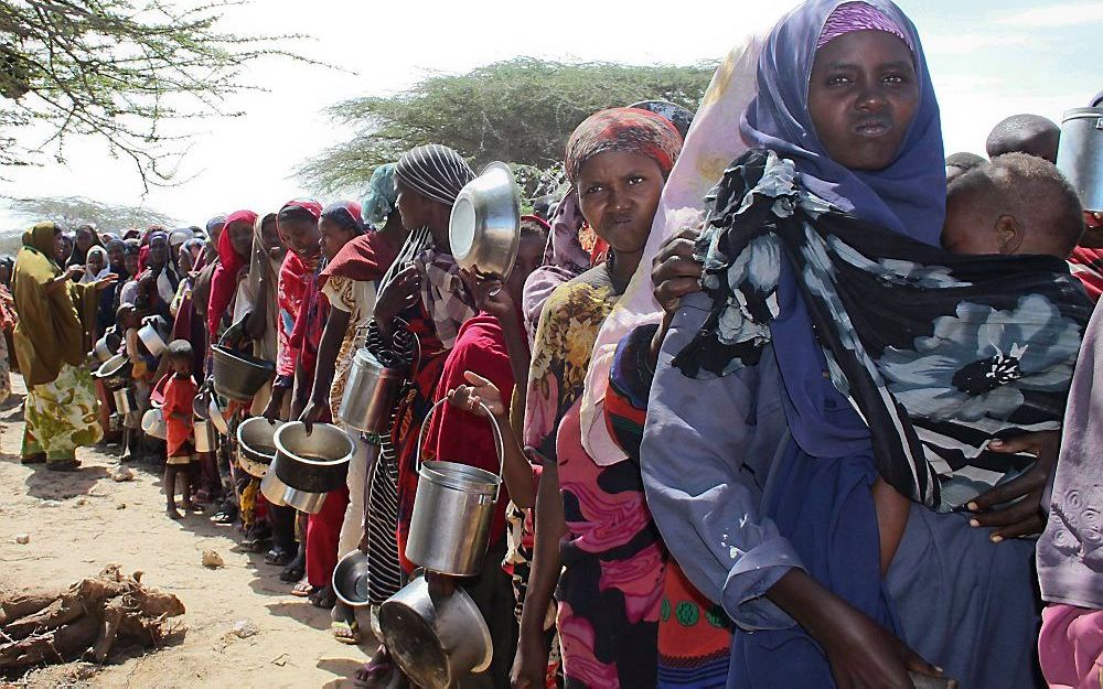 Volgens de VN dreigt in delen van Oost-Afrika een humanitaire ramp. In het gebied is het sinds 60 jaar niet zo droog geweest. Foto EPA