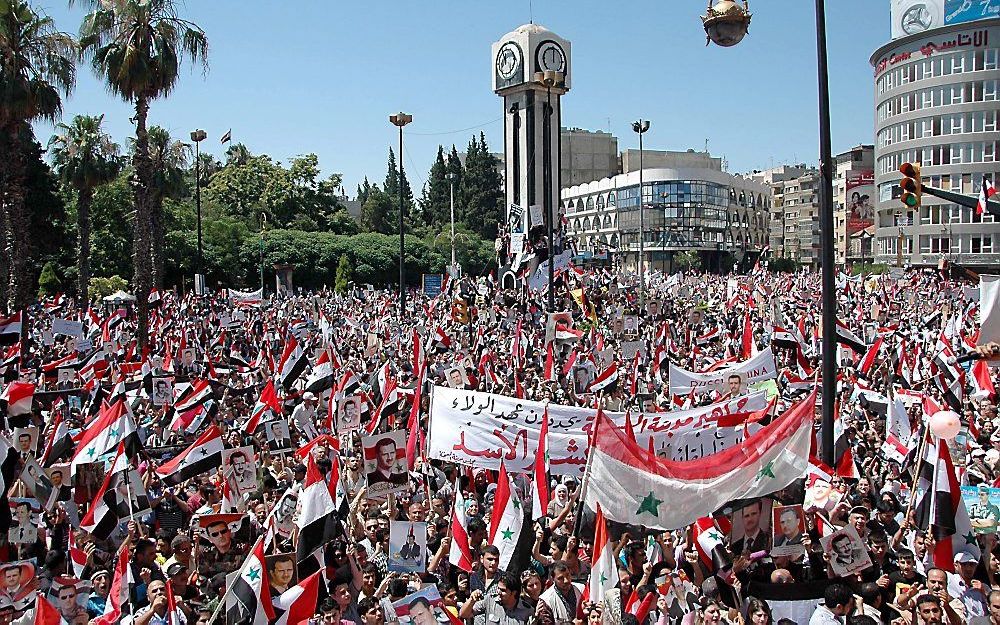 Protest in Homs. Foto EPA