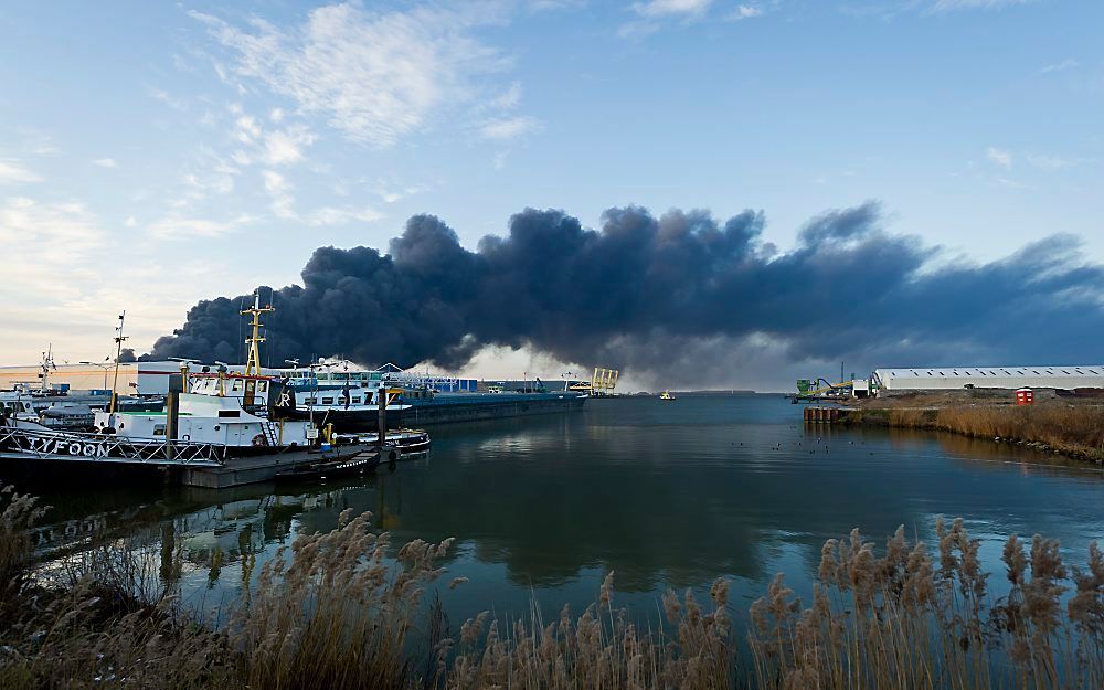 Brand bij Chemie-Pack. Foto ANP