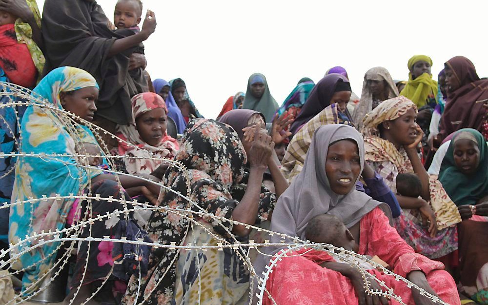 Vluchtelingen in de Somalische hoofdstad Mogadishu. Foto EPA