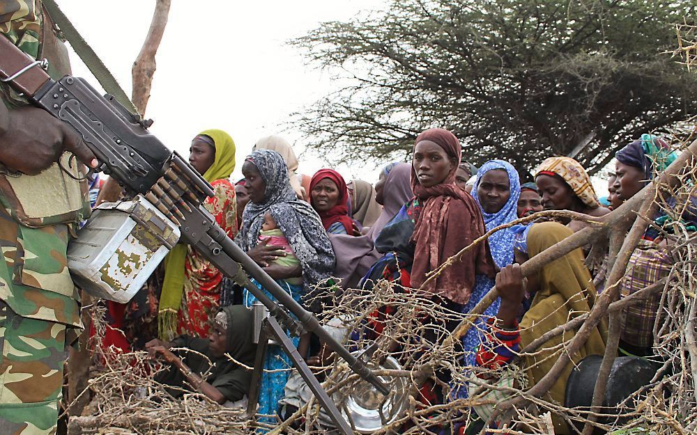 De islamistische rebellenbeweging al-Shabaab beschuldigt de Verenigde Naties ervan de humanitaire crisis in zuidelijke Somalische gebieden te ‘gebruiken’. Foto EPA