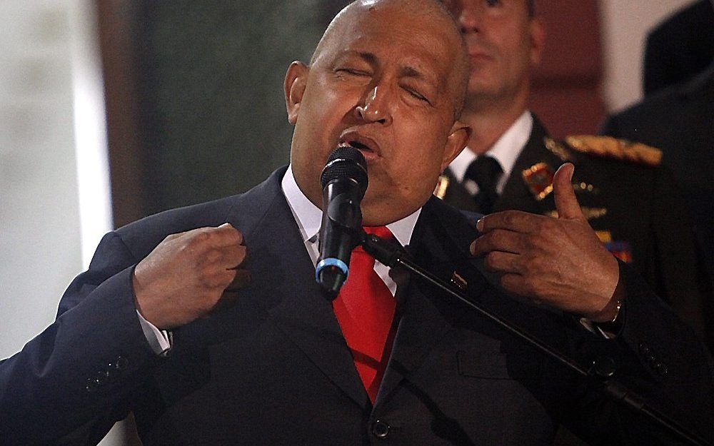 De Venezolaanse president Hugo Chavez. Foto EPA