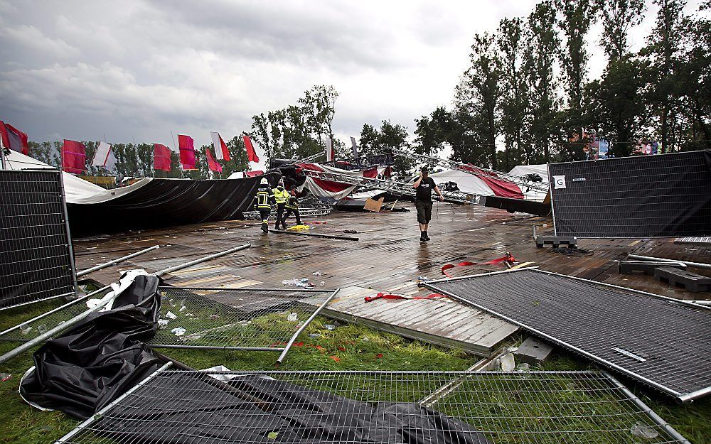 Ravage na het noodweer. Foto EPA