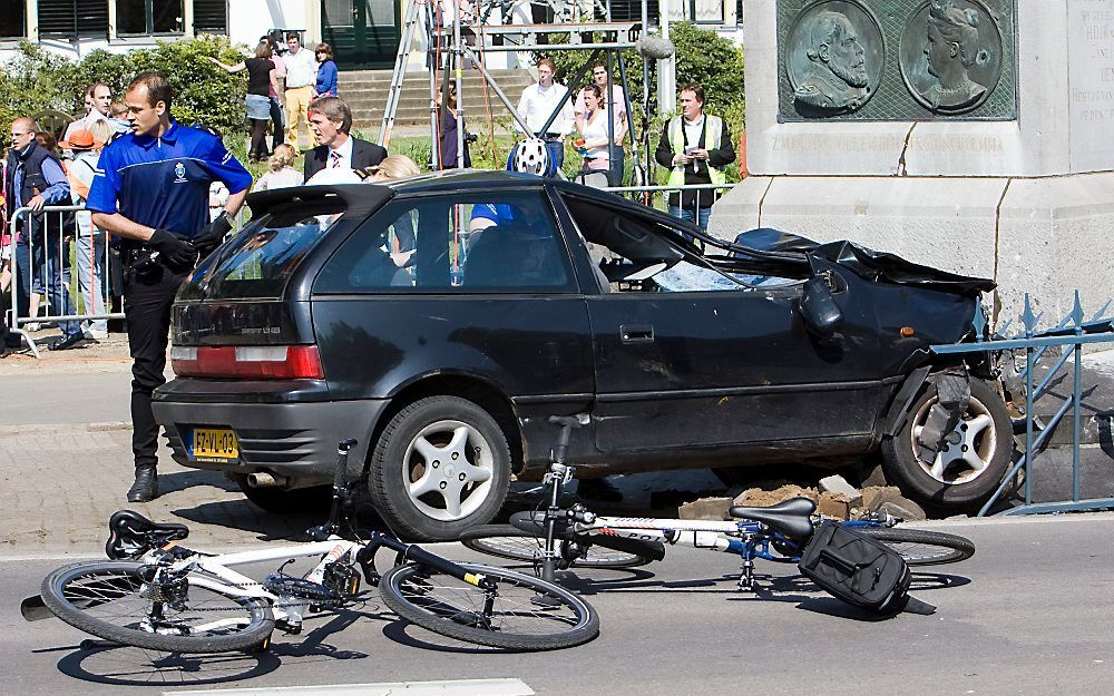 De auto waarmee Karst T. op Koninginnedag 2009 zeven mensen doodreed. Foto ANP