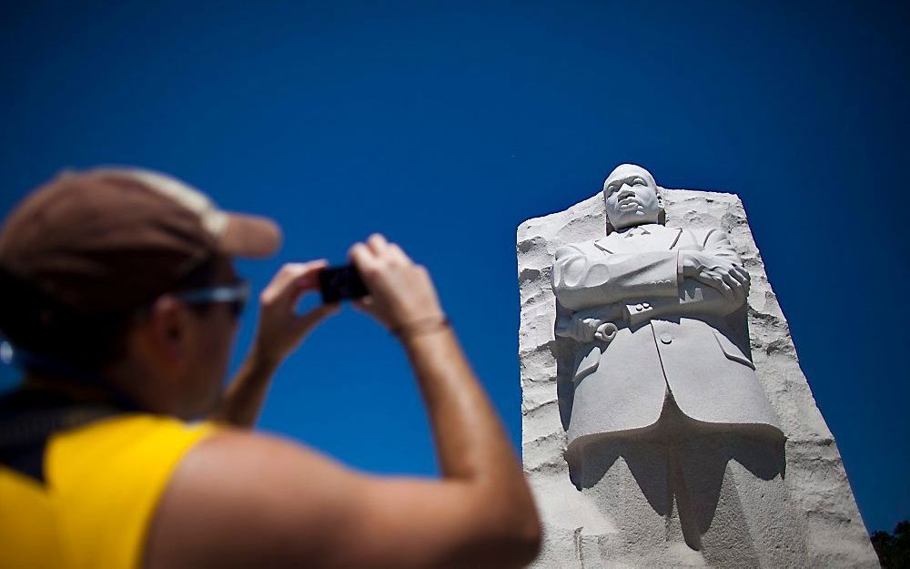 Standbeeld van Martin Luther King in de Mall, in het centrum van de Amerikaanse hoofdstad Washington D.C. Foto EPA