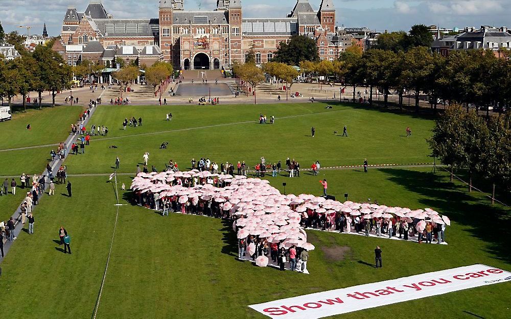 Pink Ribbon vraagt aandacht voor borstkanker. Foto ANP