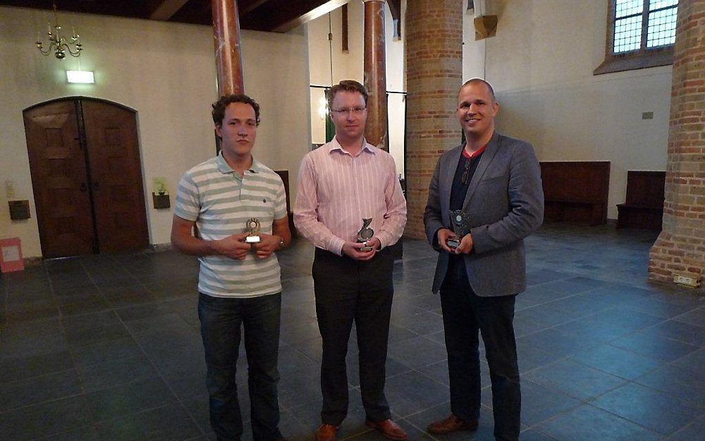 De prijswinnaars (v.l.n.r.): Arjan Teeuw, Arjan van Hees en Simon Wouda. Foto Schuurmanconcours