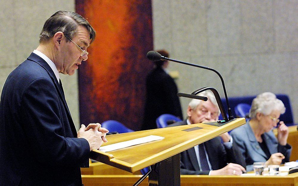 Euthanasiedebat tussen van der Vlies en Borst in 2003. Foto ANP