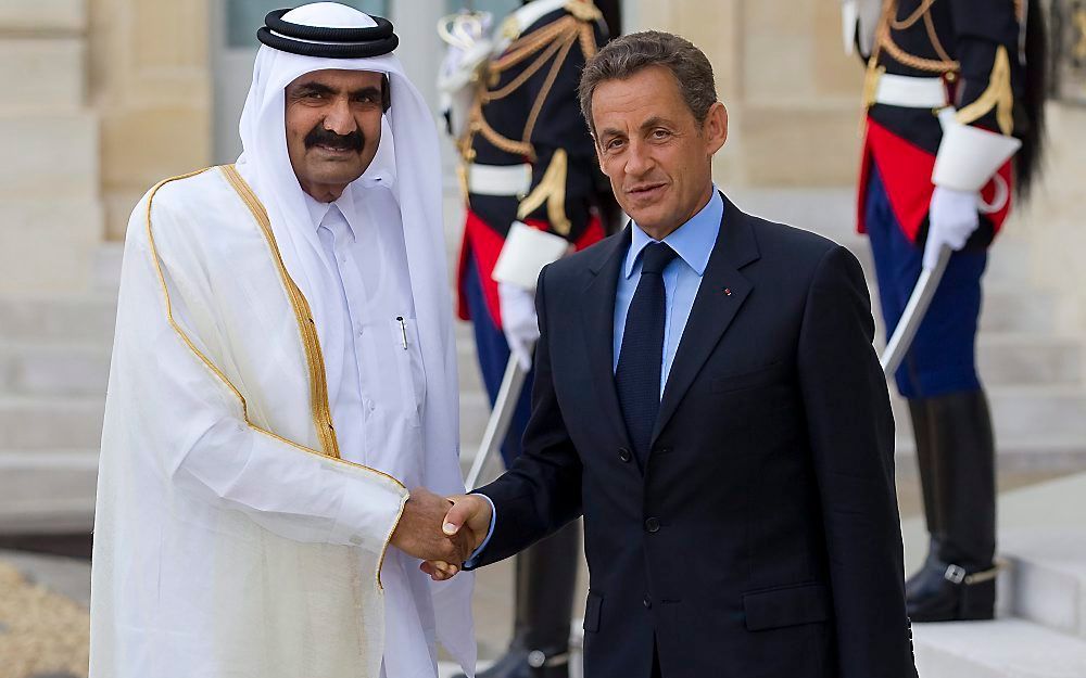 President Sarkozy bij de Libië-top in Parijs.  Foto EPA