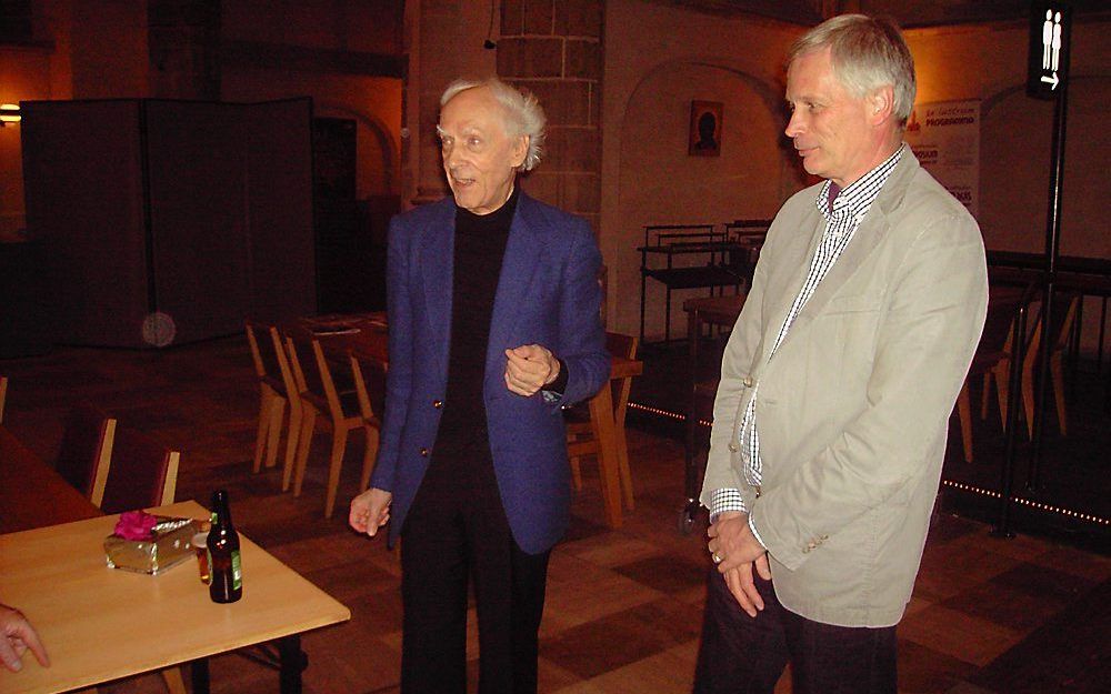 Jean Guillou met de directeur van de Laurenskerk, Frank Migchielsen. Foto RD