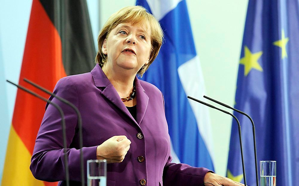 Merkel is fel tegen euro-obligaties. Foto EPA