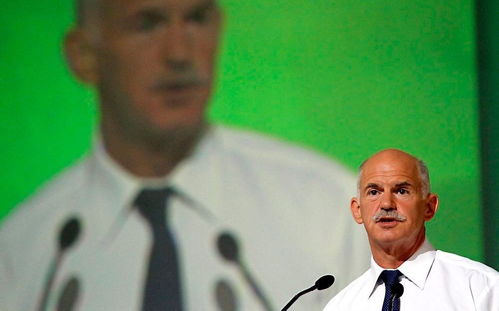 De Griekse premier Papandreou. Foto EPA