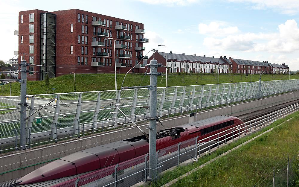 Hogesnelheidslijn bij Bergschenhoek.  Foto ANP