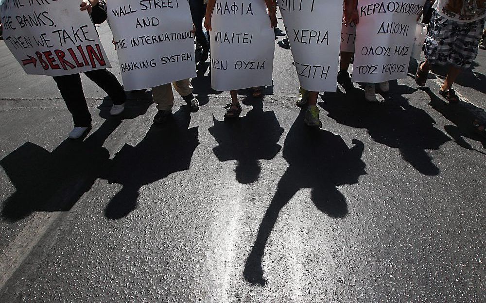 Protest in Athene. Foto EPA