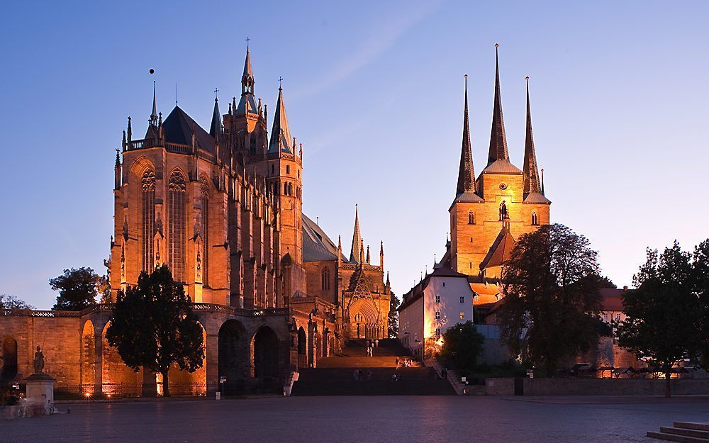 De Domkerk en de Severikerk in Erfurt. Foto Thüringer Tourismus GmbH