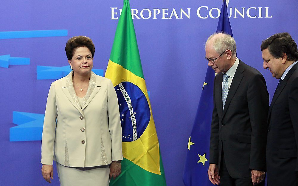 Rousseff in Brussel. Foto EPA