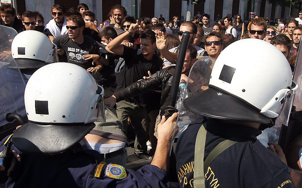 Studentenprotest in Athene, eerder deze week. Foto EPA