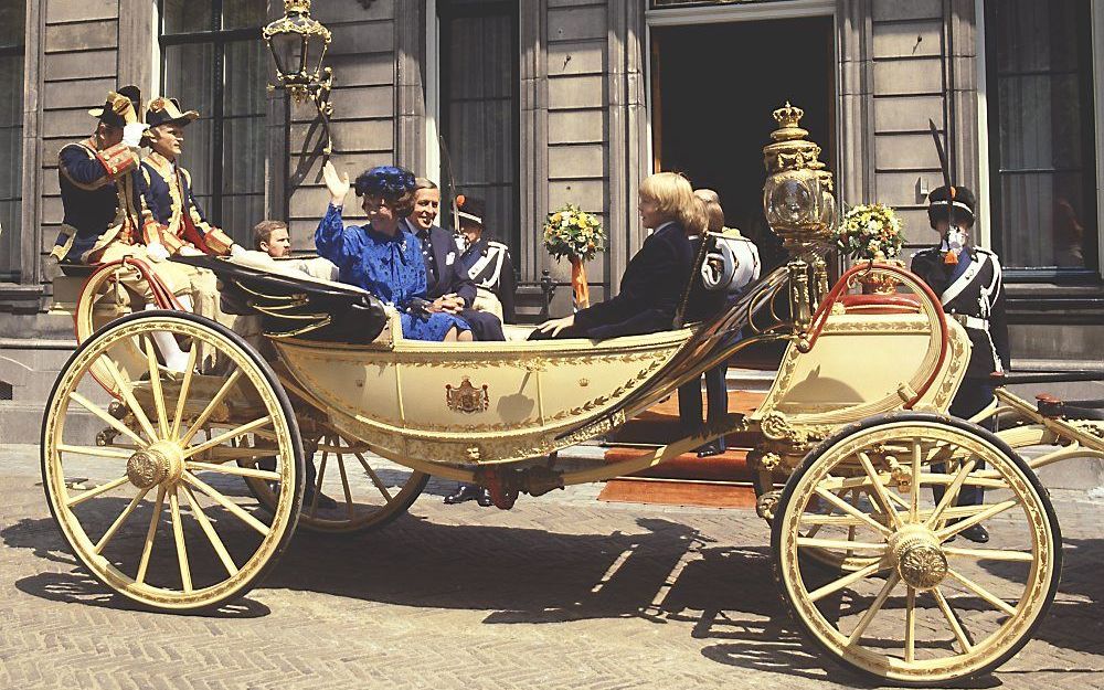 Eén van de rijtuigen van koningin Beatrix.  Foto ANP