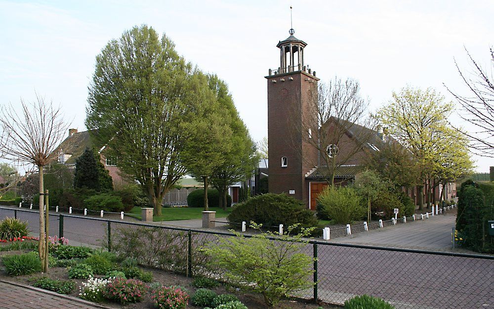 Archieffoto van het voormalige kerkgebouw van de gereformeerde gemeente te Waarde. Foto Jaap Sinke