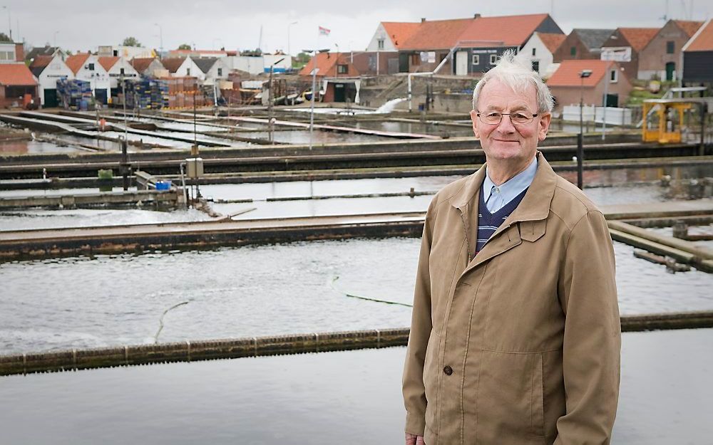 YERSEKE – Kenner van de schelpdiercultuur Lein de Wolf bij de oesterputten van Yerseke. Foto RD